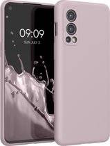 kwmobile telefoonhoesje geschikt voor OnePlus Nord 2 5G - Hoesje met siliconen coating - Smartphone case in licht oudroze