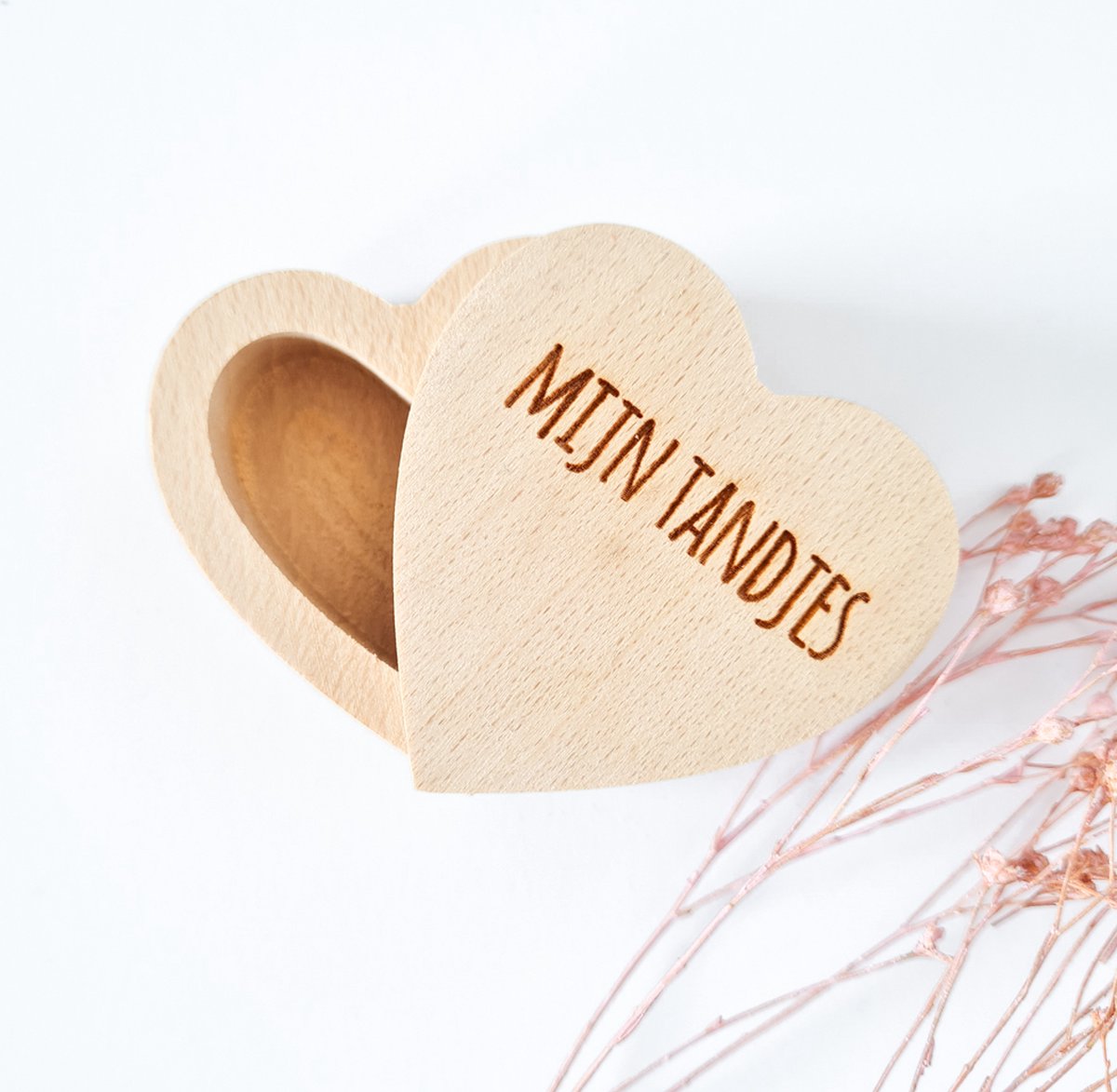 Goedkoopste Mijn tandjes - melktandjes - houten bewaardoosje - tandendoosje - hartje - opdruk gegraveerd