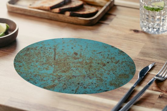 Napperons de table ovales - Sets de table - Sets de table ovales - Métal - Imprimé rouille - Turquoise - 8 pièces