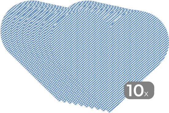 Napperons de table - Sets de table - Napperons coeur - Pantalon - Structure - Denim - Motifs - 10 pièces