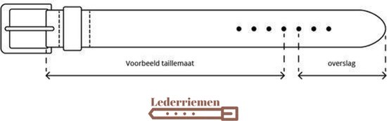 Leren Riem Krokoprint | 4cm breed | Riemmaat: 105cm (totale lengte: 120cm) | 100% echt leer | Kleur: naturel | Nikkelvrije gesp