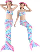 Zeemeerminstaart met bikini set - zonder monovin - Mermaid staart Shine Bright - Unicorn - Maat 116/122