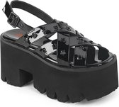 DemoniaCult - ASHES-12 Plateau Sandaal - US 9 - 39 Shoes - Zwart