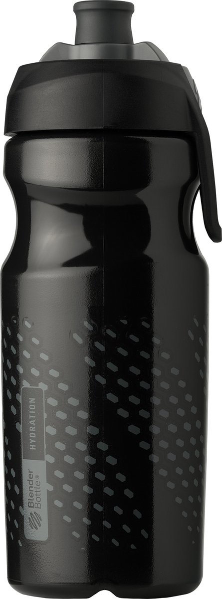 BLENDERBOTTLE - ZWART - 650ml Hydration / water Halex Sports bidon - Speciale wielrenbidon met uniek mondstuk. Drink vanuit iedere richting.