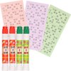 Afbeelding van het spelletje 4x Bingostiften/markeerstiften - 2x stuks in de kleuren groen/rood met 100x papieren bingokaarten van 1-90