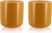 OGO set de 2 mugs à thé en terre - 27cl - jaune