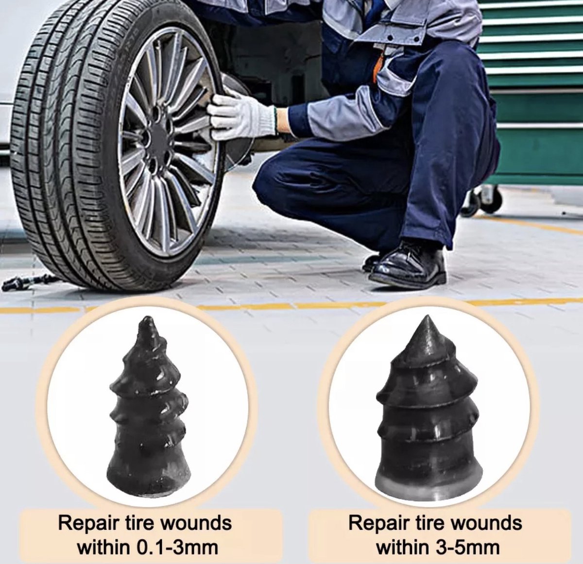 1 ensemble Kit de réparation de pneu Tubeless voiture Auto