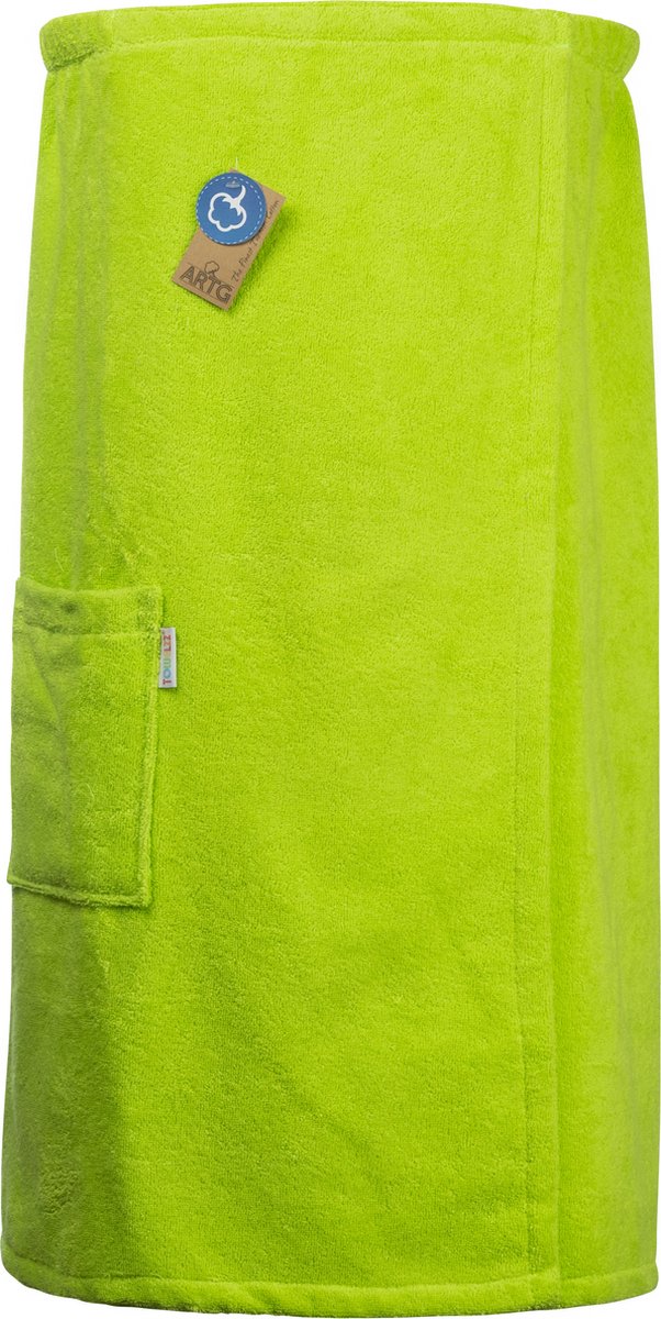 ARTG® Towelzz - Sauna Kilt - Dames - met Klittenband - Lime Green ( borstomvang tot 150 cm)