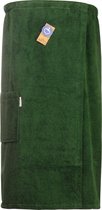 ARTG® Towelzz - Sauna Kilt - Dames - met Klittenband - Donkergroen - Dark Green (borstomvang tot 150 cm)