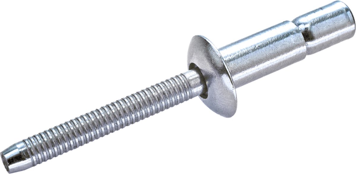 GOEBEL® - 250 x Constructie blindklinknagels 4,8 x 14,5 mm - RVS A2 / RVS A2 - Platbolkop - M-LOCK - 7779948140 - Popnagel