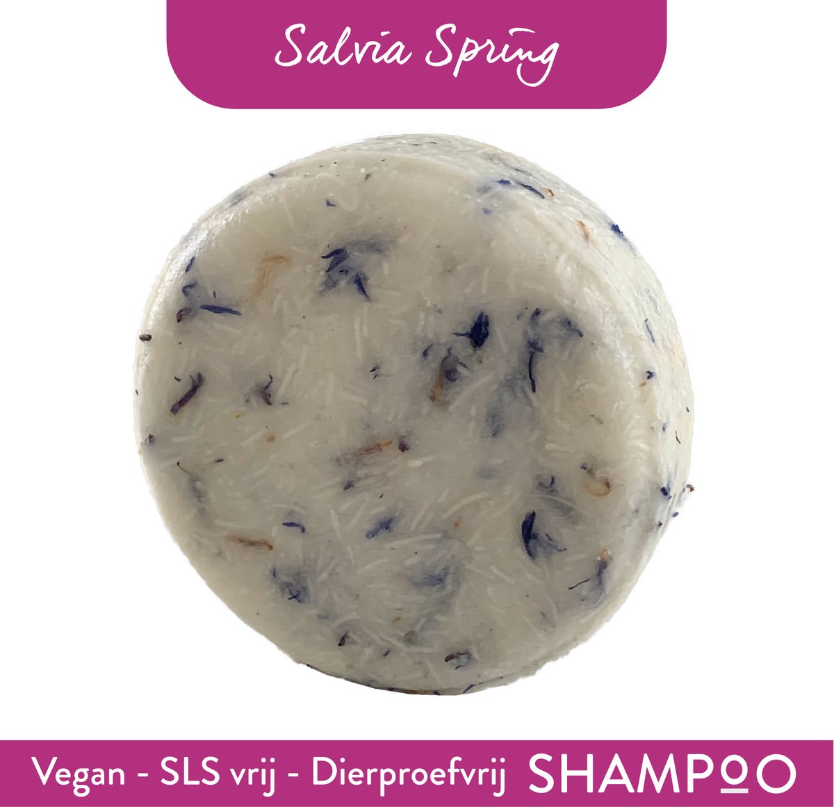 Elicious® - Shampoo Bar - Gevoelige Hoofdhuid - Salvia Spring - Natuurlijke Shampoo - SLS vrij - Plasticvrij - Vegan - Dierproefvrij