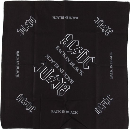 AC/DC - Back In Black Bandana - Zwart | bol