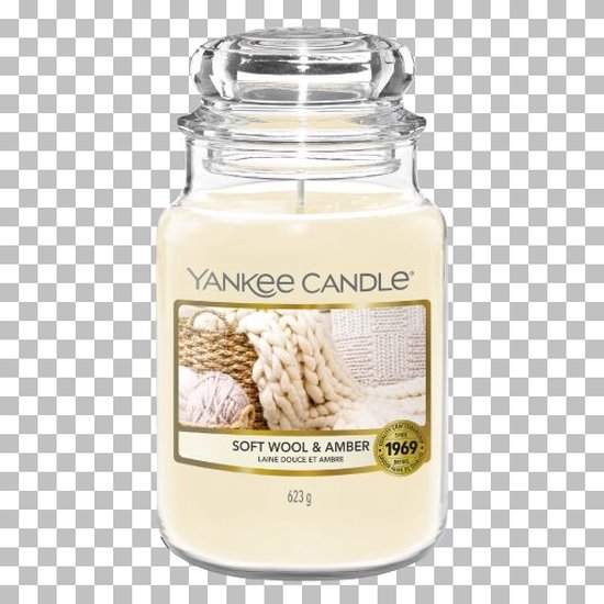Yankee Candle - Grand pot en Wool douce et ambre