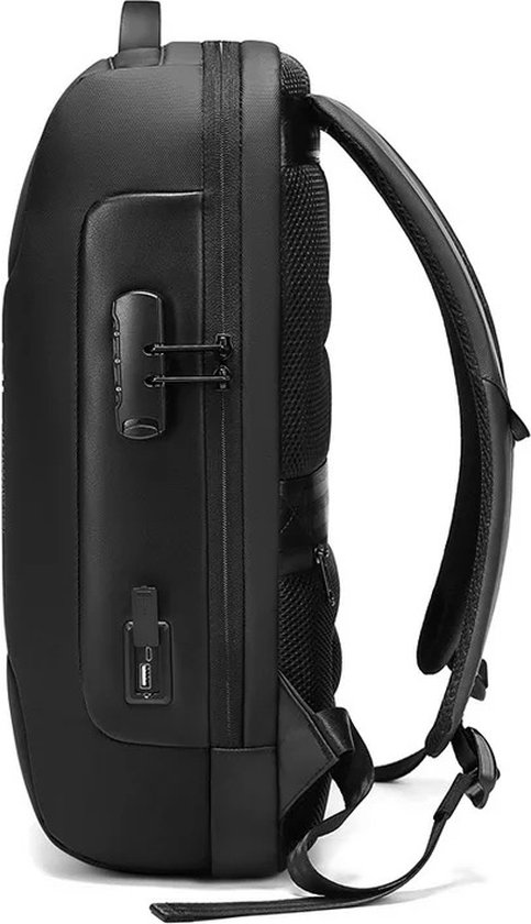 M1 Waterdichte Rugzak - Schooltas - Laptop Tas 15.6 inch - Voor Dames en Heren - Zwart - USB