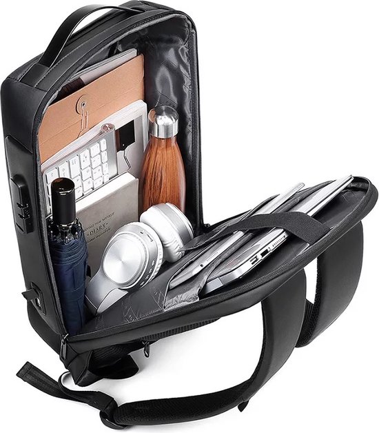 M1 Waterdichte Rugzak - Schooltas - Laptop Tas 15.6 inch - Voor Dames en Heren - Zwart - USB