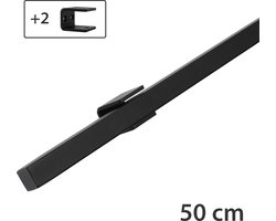 IVOL Design Trapleuning Zwart - Vierkant - 50 cm met 2 houders