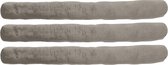 Set van 3 - Dutch Decor FINN - Tochtstopper velvet Pumice Stone 90x10 cm - beige - Tochtrol voor binnen - Tochthond - Tochtkussen - 90CM - Soepel van vorm & Lichtgewicht