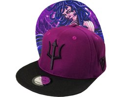 Capiche® Snapback Pet Heren – Medusa – Paars & Zwart – Verstelbaar met Druksluiting – Sportcap – Baseball Cap – Mannen Cap – Griekse Mythologie