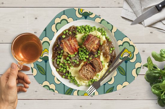 Set de table bio - Napperons bio - Sets de table - Rétro - Design - Années 1970 - Bloem - 10 pièces