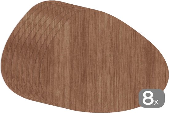 Set de table bio - Napperons de table bio - Blocs - Bois - Souche d'arbre - Motifs - 8 pièces