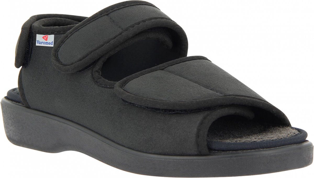 Goedkoopste Verbandschoenen Varomed model Lugano - sandalen - maat 42 - zwart - met CE keurmerk voor medisch schoeisel - therapieschoenen - revalidatieschoenen