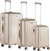 Set de valises CarryOn Skyhopper - TSA Trolley set with OKOBAN - Double roues - Champagne