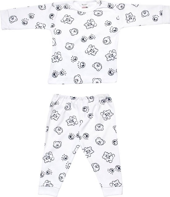 Beeren Bodywear Pyjama Bear unisexe - Blanc - Taille 62/68