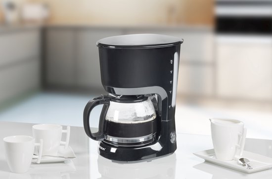 Bestron Koffiezetapparaat filterkoffie 750W - ACM750Z - 1,25L, 10 koppen - Camping geschikt - Glazen kan