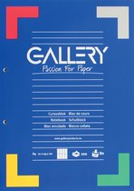 Gallery cursusblok, ft A4, 80 g/m², 2-gaatsperforatie, commercieel geruit, 100 vel 10 stuks