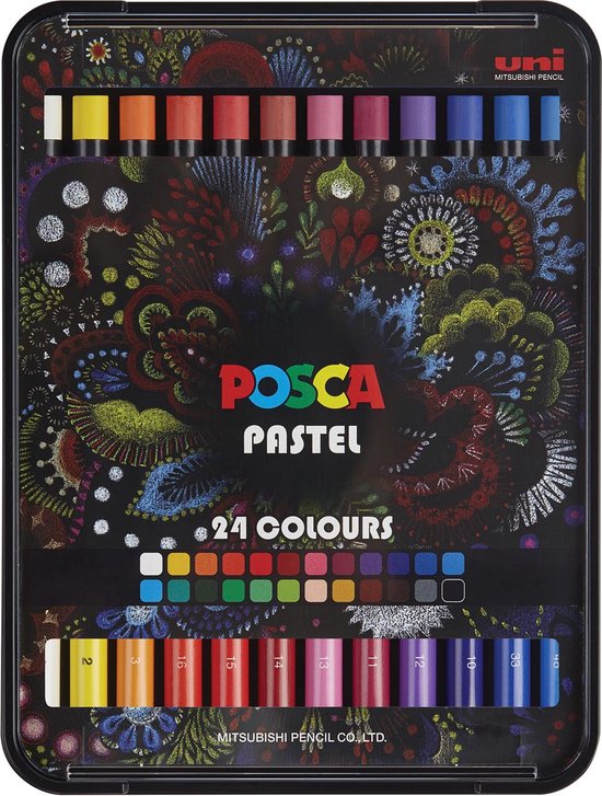 Posca Bâtonnet Pastel - Couleur Jaune (réf. 02), Peinture Pastel Pour Arts Créatifs, à Partir De 5 Ans
