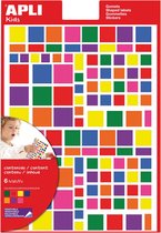 Apli Kids verwijderbare stickers, vierkant, blister met 756 stuks in geassorteerde kleuren en groottes