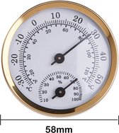 WiseGoods Luxe Sauna Thermometer & Hygrometer Binnen - Wellness Accessoires - Temperatuurmeter - Luchtvochtigheidsmeter - Cadeau