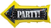 DW4Trading Folieballon Party Pijl - Feesten en Partijen - 50x82 cm - Zwart