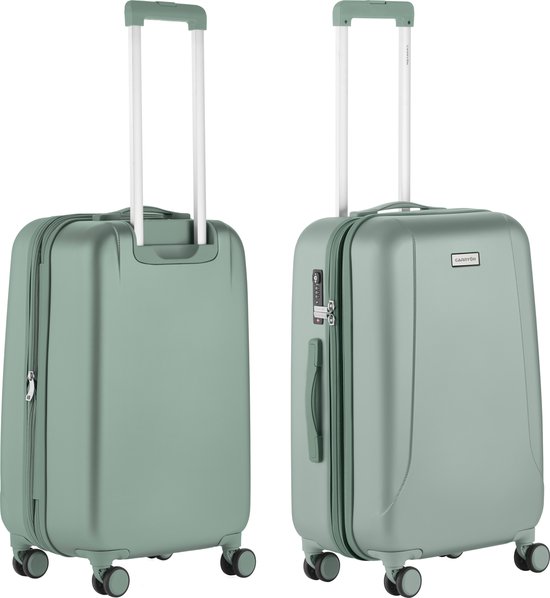 CarryOn Skyhopper Middenmaat Reiskoffer 65Ltr - Koffer 68cm met Expander - Olijf