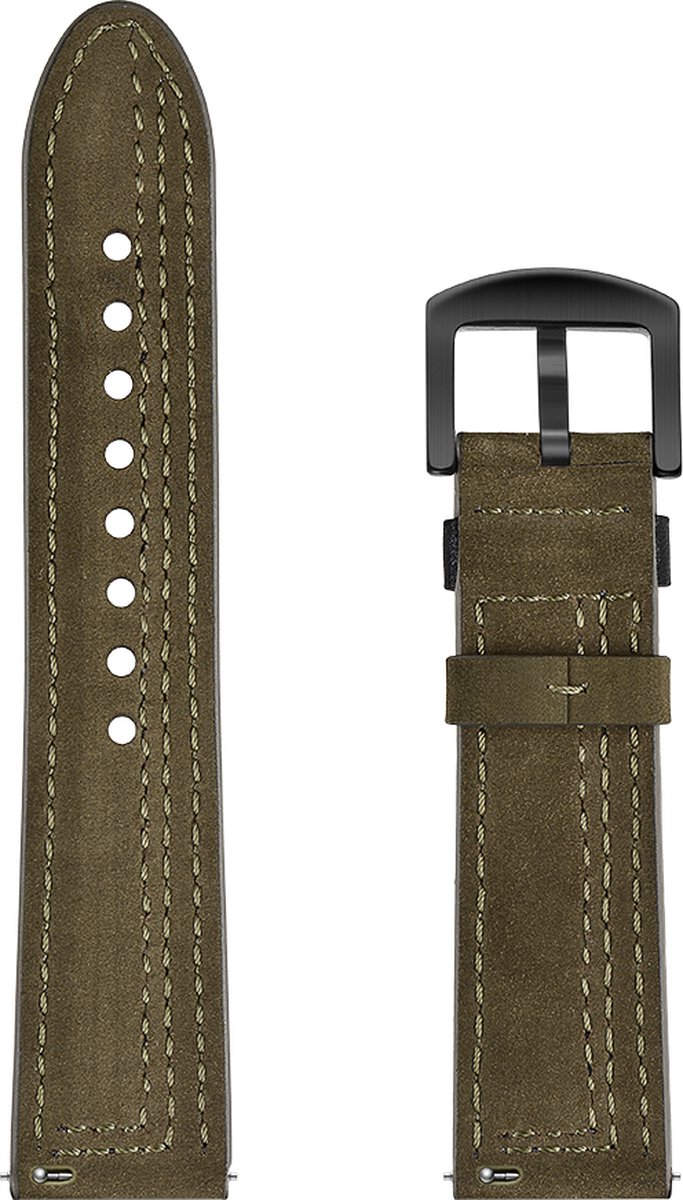 Speciaal Leren Bandje 20mm - Groen