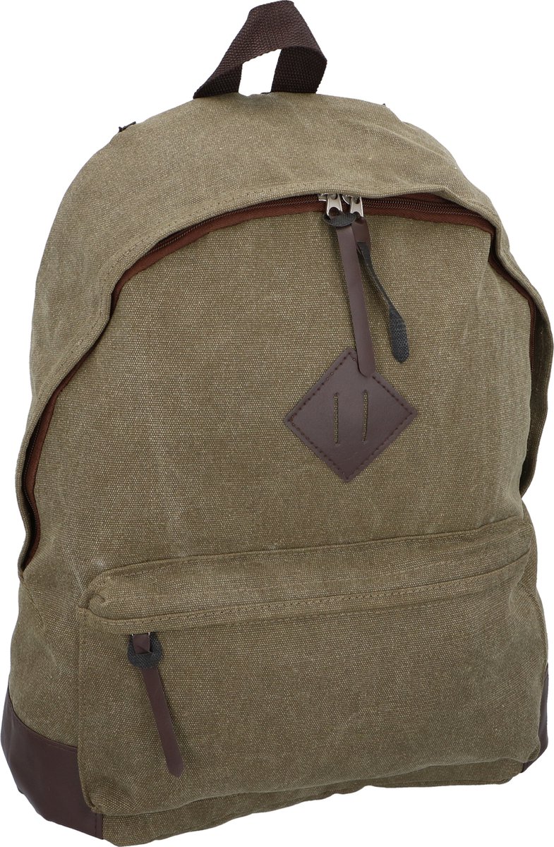 Active Rugzak Canvas - Rugtas - Olijfgroen - 2 Vakken - 20 Liter