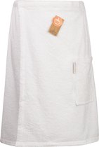 ARTGÂ® Towelzz - Sauna Kilt - Heren - met klittenband - Wit - White - (tot 150 cm heupomvang)