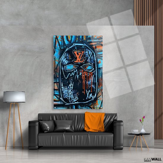 Luxe Plexiglas Schilderij LV Graffiti | 75x100 | Woonkamer | Slaapkamer | Kantoor | Muziek | Design | Art | Modern | ** 5MM DIK**