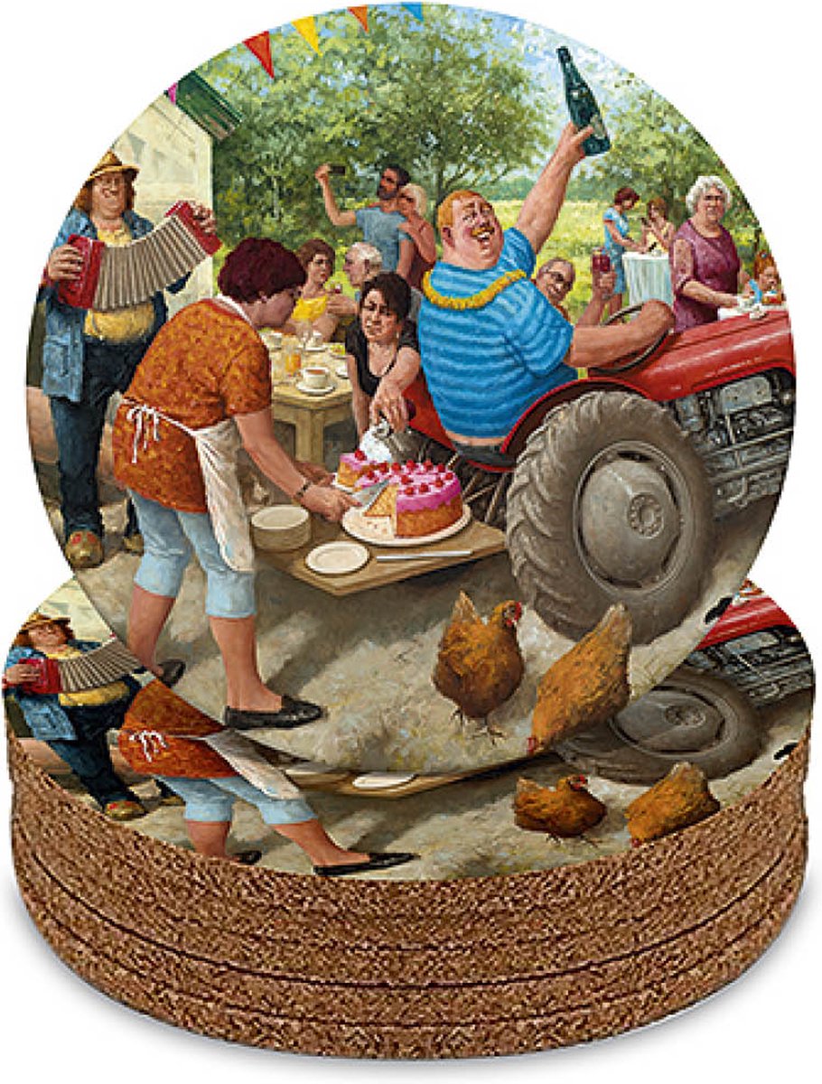 Onderzetters - Marius van Dokkum - Garden Party - 6 stuks