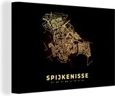 Peinture sur toile Spijkenisse - Carte - Plan de la ville - Plan d'étage - 60x40 cm - Décoration murale