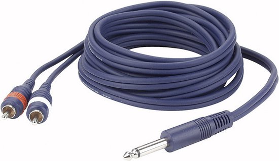 DAP Audio DAP kabel, Jack mono - 2 x RCA (tulp), 3 meter Home entertainment - Accessoires