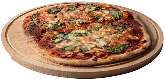 Boska Pizzaplank Amigo Rond XL - Borrelplank van Duurzaam Beukenhout - Met  opvanggeul... | bol