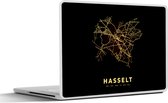 Laptop sticker - 14 inch - Stadskaart - Kaart - België – Plattegrond – Hasselt - Goud - 32x5x23x5cm - Laptopstickers - Laptop skin - Cover