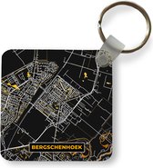 Sleutelhanger - Uitdeelcadeautjes - Plattegrond - Goud - Bergschenhoek - Kaart - Stadskaart - Plastic