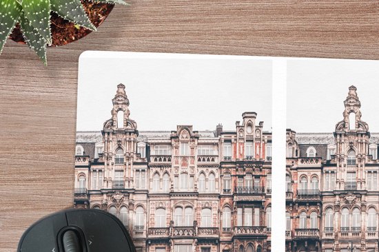 Bureau onderlegger 60x30 cm - Muismat Brussel - België - Huizen - Bureaulegger xl - Desk mat beschermer - Computer muismatten