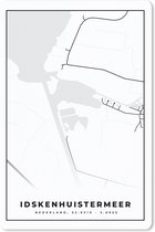 Muismat - Mousepad - Plattegrond - Friesland - Idskenhuistermeer - Stadskaart - Kaart - 40x60 cm - Muismatten