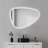 Skylight - Miroir de salle de bain - Organique - 80x55 cm - Miroir chauffant - Siècle des Lumières LED - Dimmable - Capteur tactile - Moderne