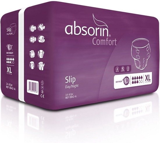 Absorin Comfort Slip XL 175 cm - Incontinentieluiers Mannen en Vrouwen ...