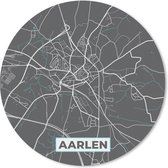 Muismat - Mousepad - Rond - Stadskaart – Grijs - Kaart – Aarlen – België – Plattegrond - 50x50 cm - Ronde muismat