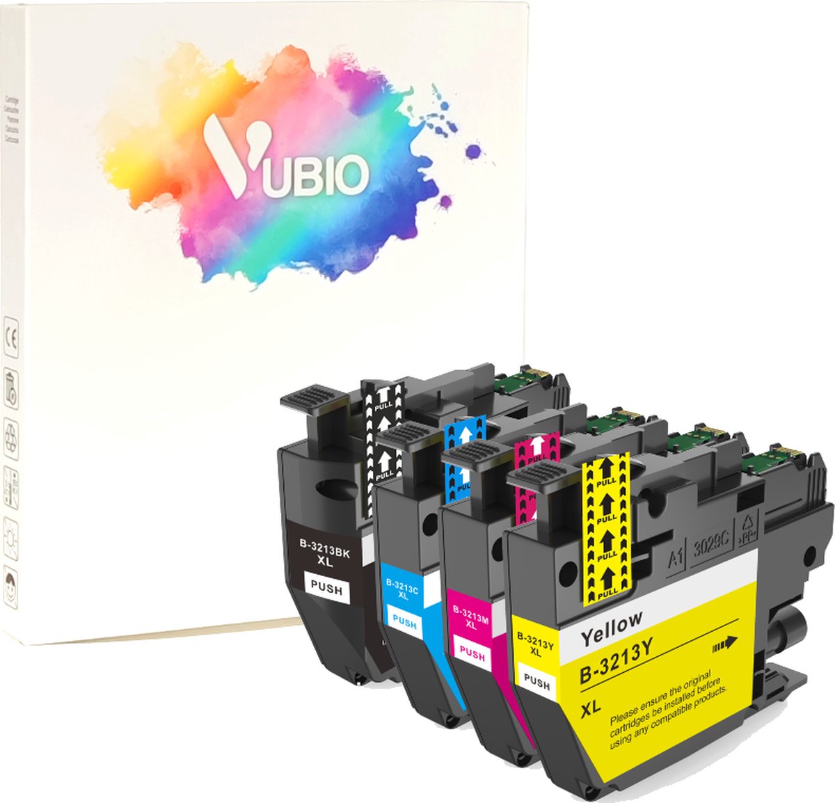 VUBIO LC3213XL Cartridges Geschikt Voor Brother Printer - 4 Inktpatronen